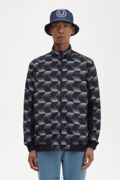 mehed chevron triibuga shell jope Fred Perry must Riietus JHP2NZ34