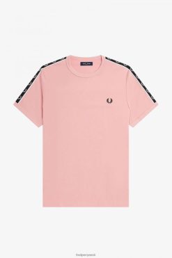 mehed kontrastse teibiga t-särk Fred Perry kriit roosa/must Riietus JHP2NZ559
