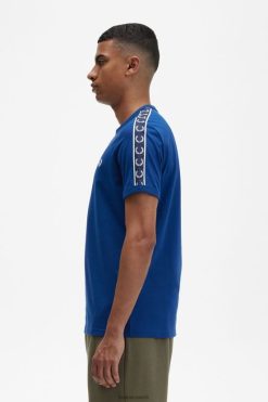 mehed kontrastse teibiga t-särk Fred Perry varjutatud koobalt/merevägi Riietus JHP2NZ529