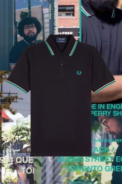 mehed m12 Fred Perry must/kuninganna tänav/toronto roheline Riietus JHP2NZ343