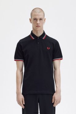 mehed m12 Fred Perry must/valge/helepunane Riietus JHP2NZ305