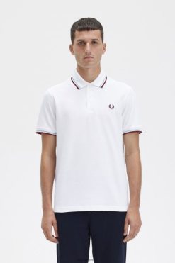 mehed m12 Fred Perry valge/jää/maroon Riietus JHP2NZ304