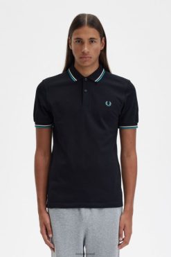 mehed m3600 1 särk Fred Perry must/siidine virsik/sügav piparmünt Riietus JHP2NZ263