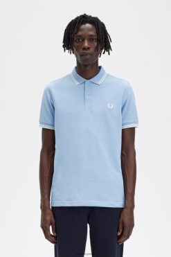 mehed m3600 2 särk Fred Perry taevasinine/lumevalge Riietus JHP2NZ306