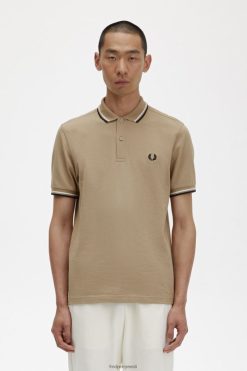 mehed m3600 3 särk Fred Perry soe kivi/lumevalge/must Riietus JHP2NZ314