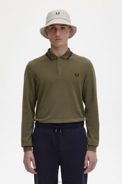 mehed m3636 Fred Perry ühtlane roheline/must Riietus JHP2NZ326