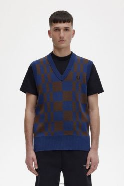 mehed malelaua silmkoeline tank Fred Perry prantsuse merevägi Riietus JHP2NZ452