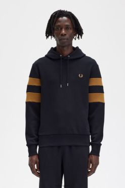 mehed otstega varrukatega kapuutsiga dressipluus Fred Perry must Riietus JHP2NZ413