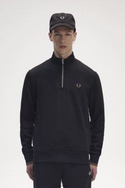 mehed poollukuga dressipluus Fred Perry must Riietus JHP2NZ421