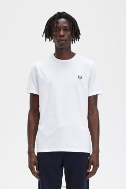 mehed ringer t-särk Fred Perry valge Riietus JHP2NZ500