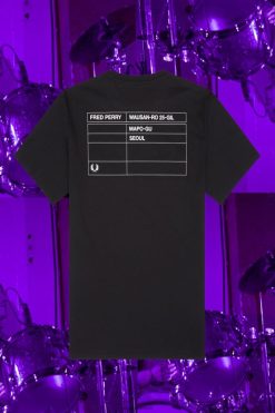 mehed seoul ringeri t-särk Fred Perry must Riietus JHP2NZ555