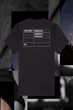 mehed stockholm ringeri t-särk Fred Perry must Riietus JHP2NZ592