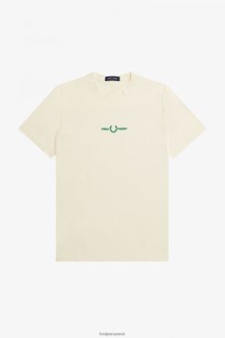 mehed tikitud t-särk Fred Perry ekru Riietus JHP2NZ514
