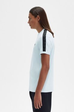 mehed tooniline teiphelinaga t-särk Fred Perry hele jää/must Riietus JHP2NZ497