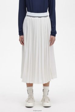 naised otsaga plisseeritud seelik Fred Perry lumivalge Riietus JHP2NZ690