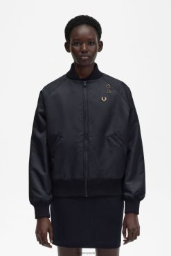 naised tikitud bomber jope Fred Perry piimjas roosa Riietus JHP2NZ597