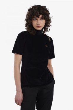 naised veluur top Fred Perry kullast Riietus JHP2NZ654